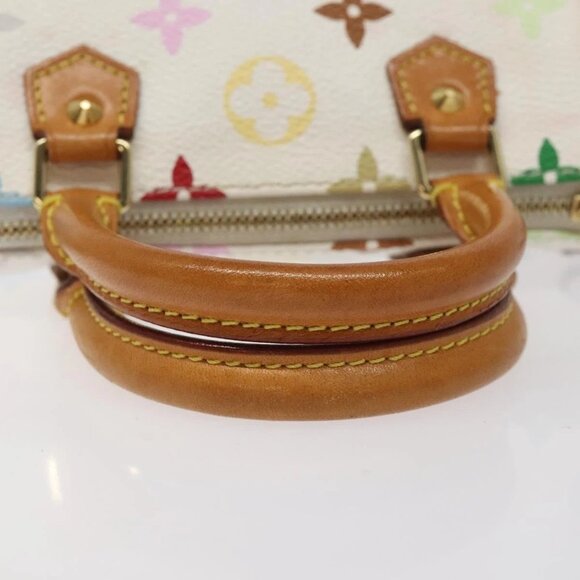 LOUIS VUITTON Monogram Multicolor Mini Speedy Hand Bag White M92645 Auth BA414AV - Picture 8 of 16